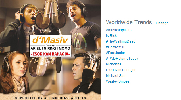 Trending Topic Sambut Launching Esok Kan Bahagia D Masiv Ariel Giring Momo