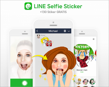 LINE Luncurkan Aplikasi Stiker Selfie 