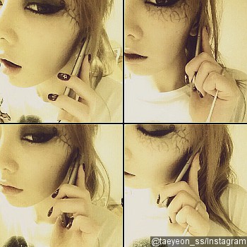 Tae Yeon SNSD Ikut Rayakan Halloween dengan Make Up Seram