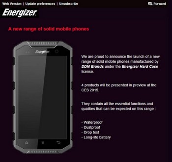Energizer Produksi Smartphone, Anti Air dan Debu