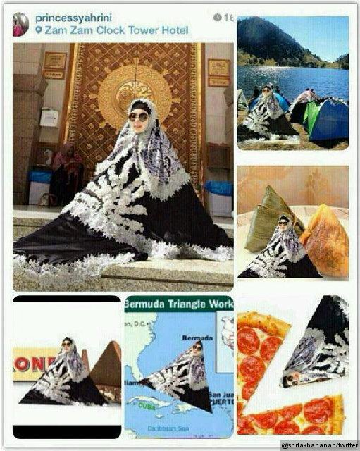 Berada di Mekkah Buat Syahrini Cuek Soal Memenya Sebagai 