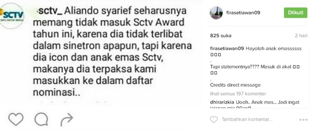 Aliando Anak Emas SCTV?