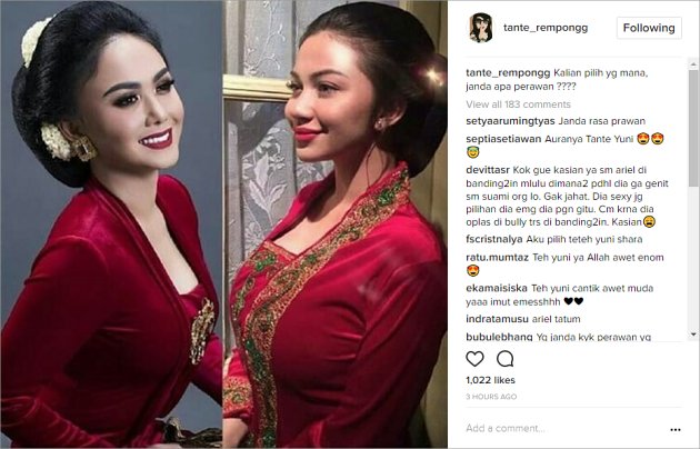 'Diadu' dengan Yuni Shara di Foto Ini, Ariel Tatum 