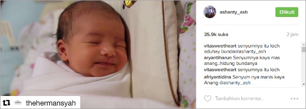 Arsy Putri Ashanty Sebut Adiknya Bayi Sipit, Begini Reaksi Netter