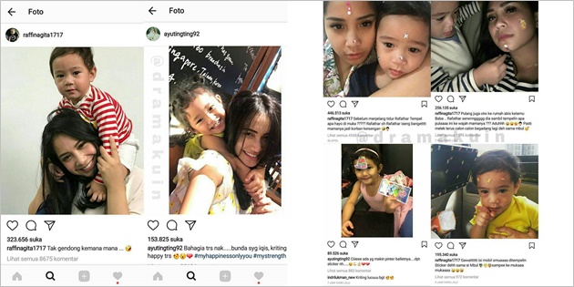 Tak Mau Kalah, Ayu Ting Ting-Bilqis Tiru Nagita-Rafathar Lewat 2 Pose Ini