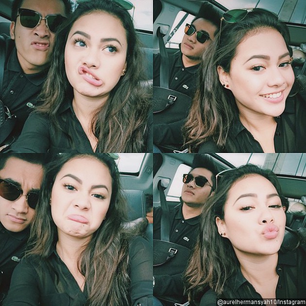 Direstui Ortu, Aurel Hermansyah Rajin Selfie Bareng Pacar