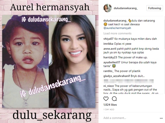 Beredar Foto Aurel  Hermansyah Dulu  dan  Sekarang  Netter 