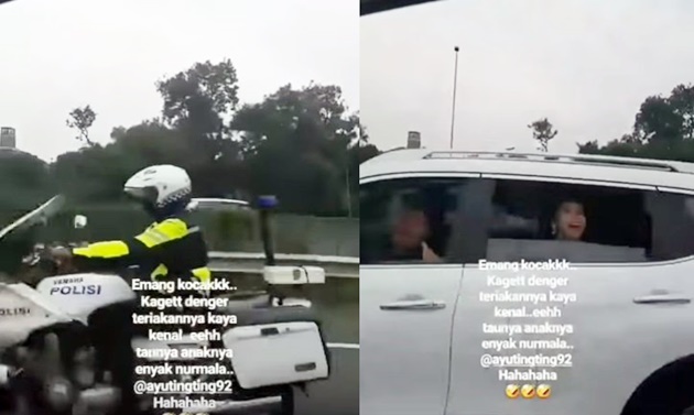 Vega Disapa Ayu Ting Ting di Jalan