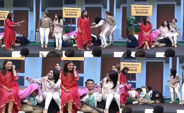 Ayu Ting Ting Pede Duduki Kepala Raffi Ahmad