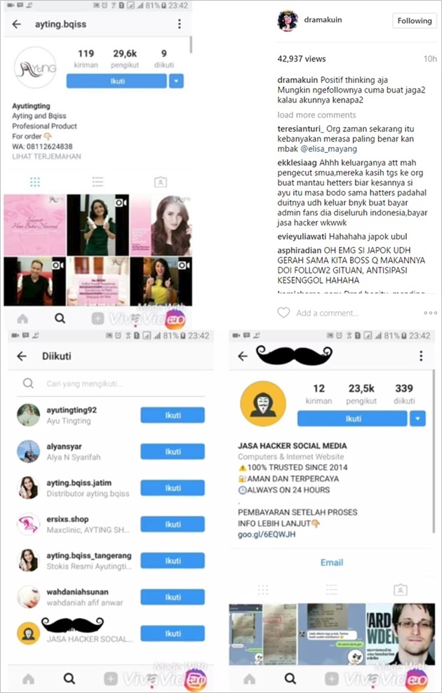 Ayu Ting Ting Dituding Hack Akun Kuliner Nagita Karena Follow Akun Jasa Hacker