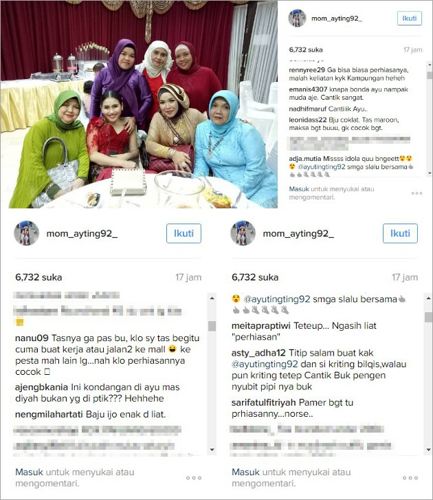 Ibu Ayu Ting Ting dikritik