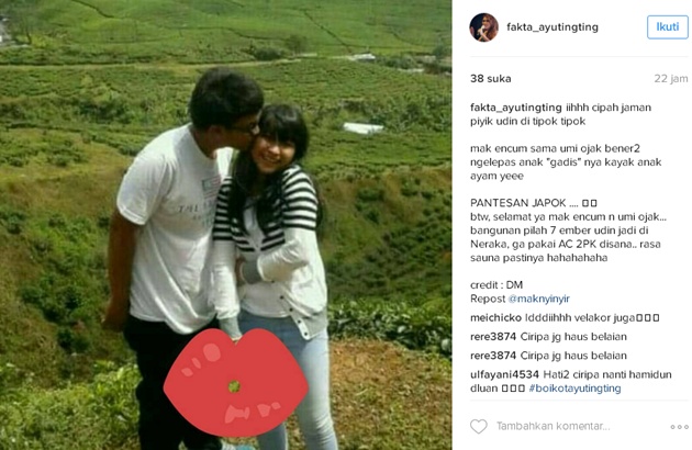 Foto Ciuman Adik Ayu Beredar di Medsos