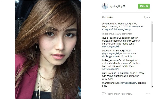 Ayu Ting Ting Tetap Semangat