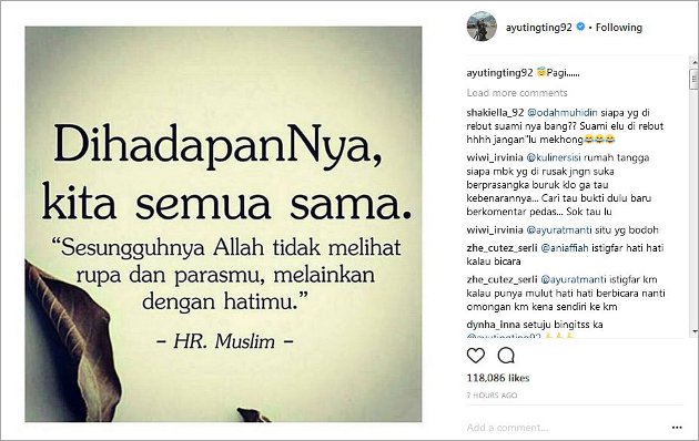 Ayu Ting Ting Kutip Hadis