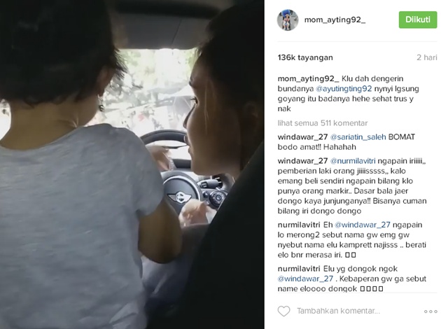 Pamer Video Asyik Nyetir Mini Cooper, Ayu Ting Ting Habis Disindir Netter