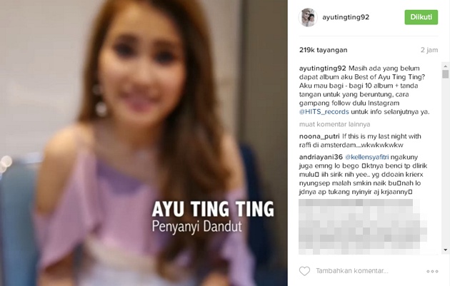 Bukan Soal Raffi Ahmad, Ayu Ting Ting Kembali Dibully 