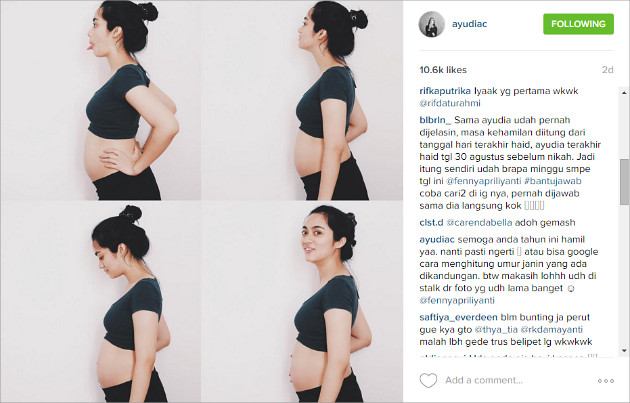 Unggah Foto Usia Kandungan Ayudia Bing Slamet Dituduh Hamil Duluan