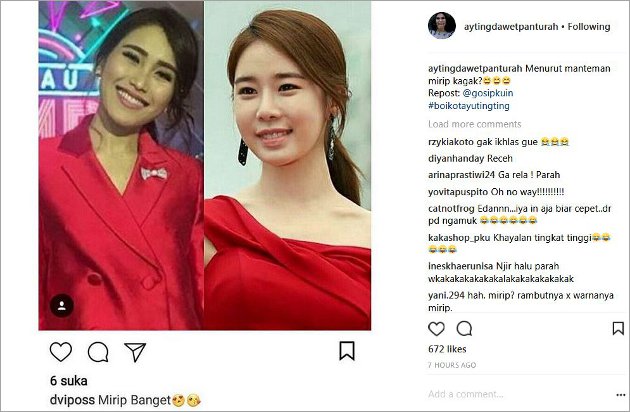 Ayu Ting Ting vs Yoo In Na