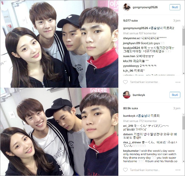 Key-Gong Myung Kompak Pamer Wefie Bareng Chae Yeon
