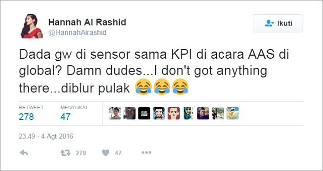 Hannah Al Rasyid Protes Soal KPI