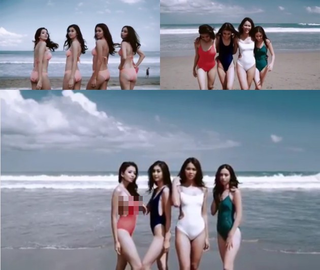 Heboh Bunga Jelitha cs Seksi Berbikini Hingga Dada Ngintip 