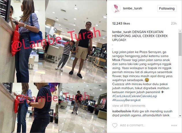 Bunga Zainal Tepergok Jalan dengan Pria India, Bos PH?