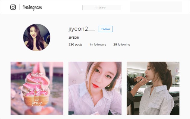 Daebak, Jiyeon T-ara Capai Sejuta Follower di Instagram