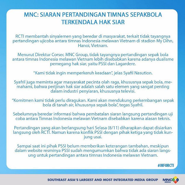 Penjelasan RCTI