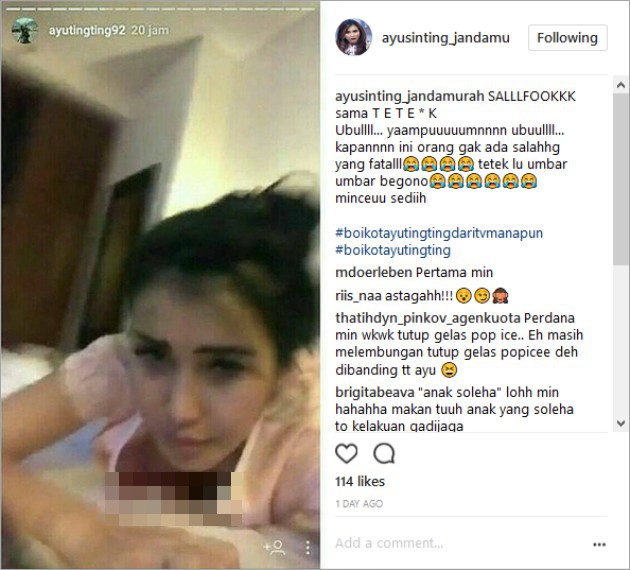 Eksis di InstaStory, Ayu Ting Ting Umbar Belahan Dada
