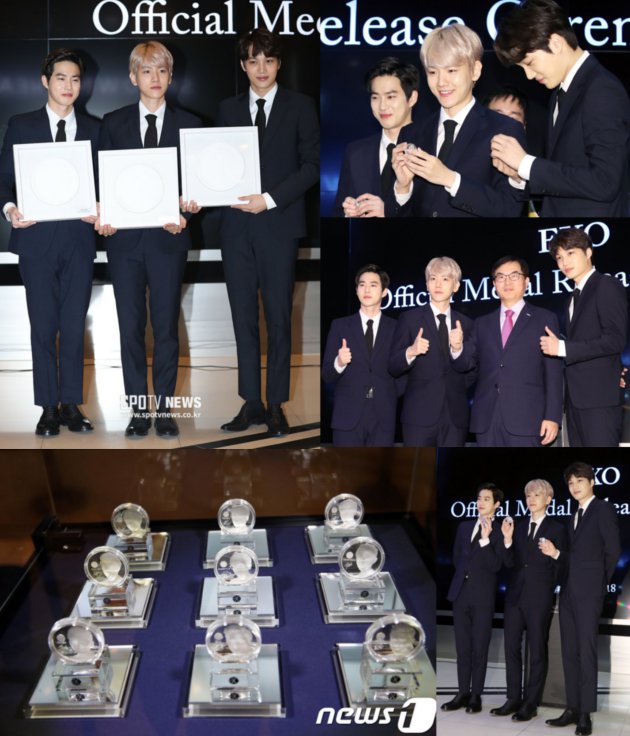 EXO Super Ganteng di Acara Penerimaan Medali dari Pemerintah Korea