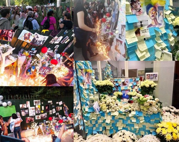 Fans dari Berbagai Negara Lakukan Penghormatan Terakhir Untuk Jonghyun SHINee Seperti Ini