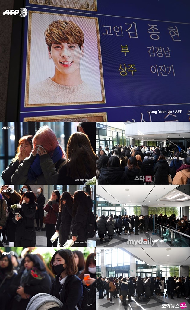 Disediakan Tempat Oleh SM, Fans Terisak dan Penuhi Rumah Duka Jonghyun