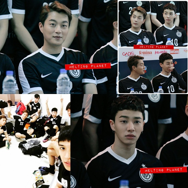 Siap Tanding, Gantengnya Junsu cs Pakai Seragam Bola di SH Cup 2016