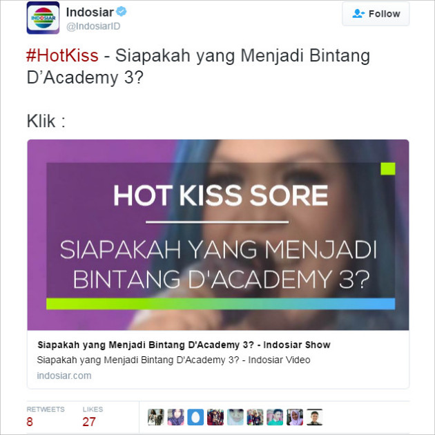 Siapa Juara 'D'Academy 3'?