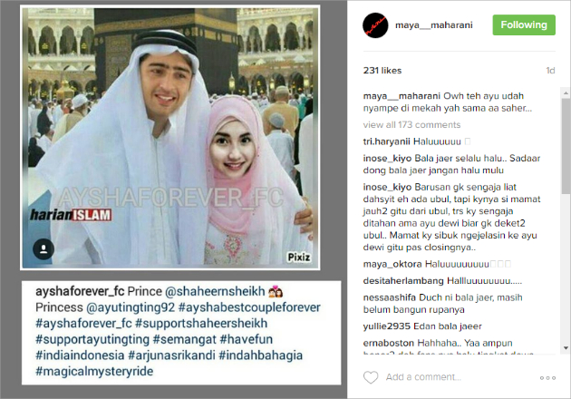 Foto Ayu-Shaheer Umrah Hanya Editan Fans