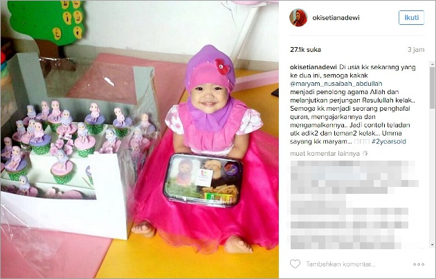 Oki Setiana Dewi Rayakan Ultah Anak