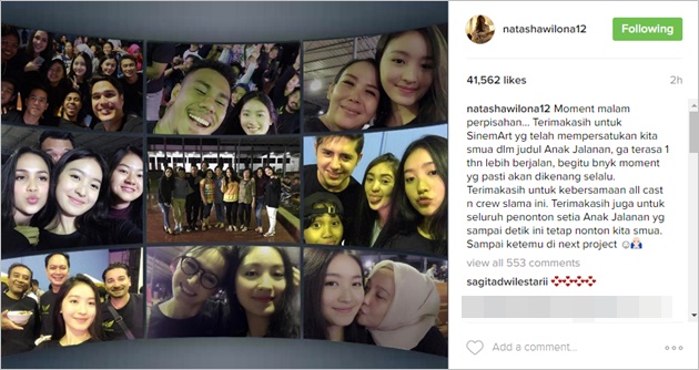 Unggah Foto Perpisahan 'Anak Jalanan', Natasha Wilona ...