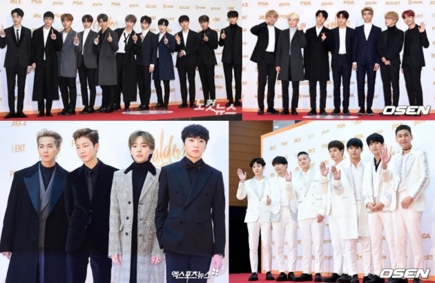 Gantengnya BTS-Wanna One Cs di Red Carpet GDA 2018 Bikin Fans Heboh