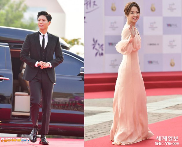 Adu Keren Begini Gaya Park Bo Gum Park Bo Young Di Seoul Drama Awards