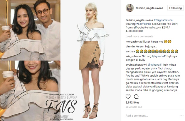 Baju Nagita Bikin Netter Heran