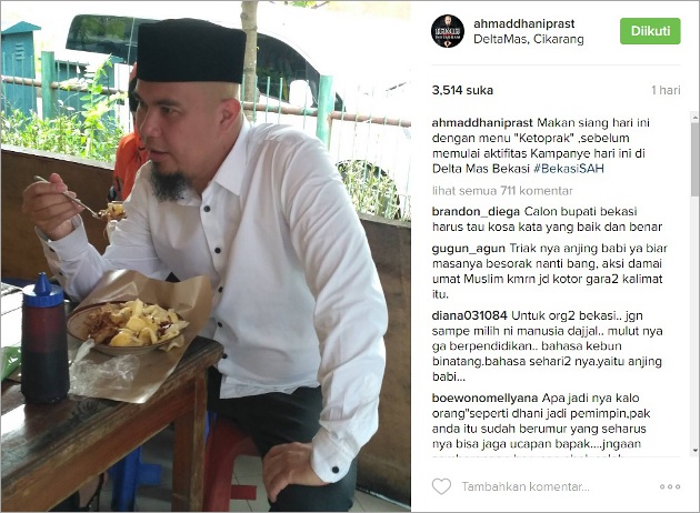 Ahmad Dhani Nikmati Ketoprak