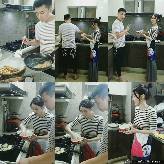 Intip Foto Sungmin SuJu Masak Romantis Bersama Istri