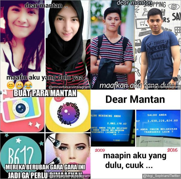 Intip Meme Kocak �Dear Mantan� di Sosial Media Intip Meme Kocak �Dear Mantan� di Sosial Media