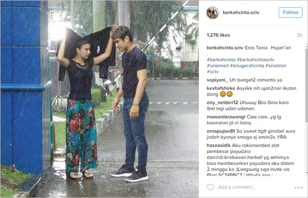 So Sweet, Romantisnya Giorgino Rela Hujan-Hujanan Demi 