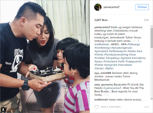 Rayakan Ultah ke-36, Yama Carlos Kabarkan Kehamilan Sang 