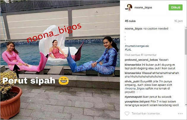 Jadi Putri Duyung Bareng Ayu Ting Ting, Perut Syifaa Malah Bikin Gagal Fokus