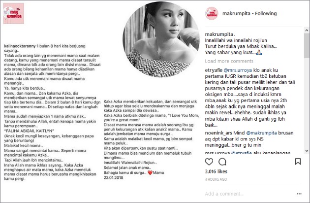Kalina Oktarani Curhat Sedih Pasca Keguguran, Netter 