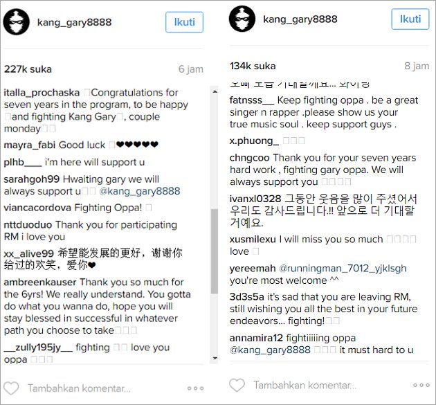 Kang Gary Minta Maaf Tinggalkan 'Running Man', Begini Reaksi Fans