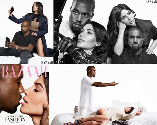 Kanye West dan Kim K di Majalah Baazar 2016