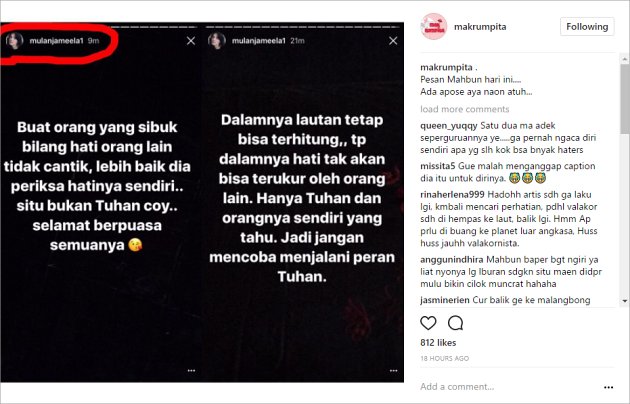 Kembali Tulis Pesan Bijak, Mulan Disindir Cari Perhatian 